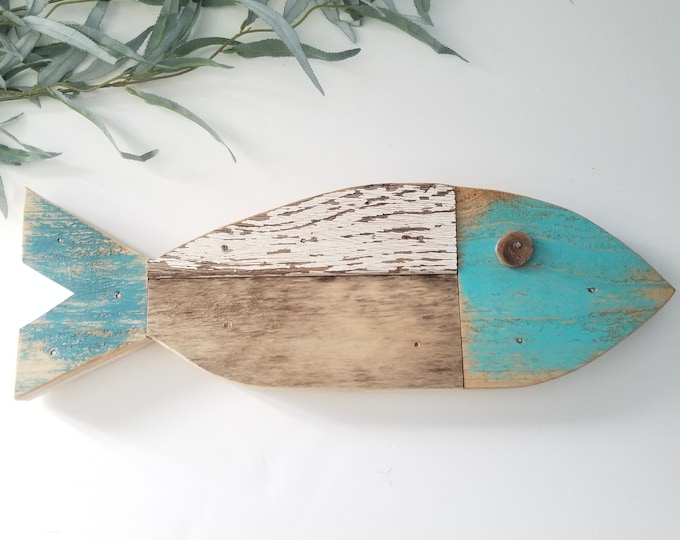 Wood Fish Wall Art Rustic Coastal Decor Outdoor Art for Wall Etsy