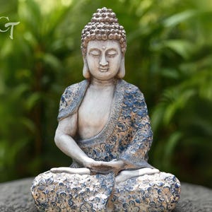 Zen Garden Buddha Decor, Buddha Statue for Home Decor, Statue for Garden, Sitting Buddha