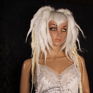 White Blond Vampire Dread Wig, big dread locks, Halloween costume, Gothic, big cosplay hair, Tribal Belly Dance, long platinum dreadlocks