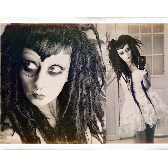Black Vampire Dread Wig Big Dread Locks Halloween Costume Gothic Wig Cosplay Hair Tribal Belly Dance Etsy UK