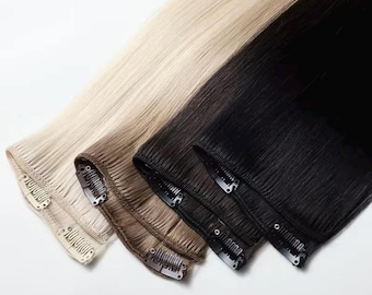 Clip In Hair Extensions • 100% Human Hair • Remy Clip In Extensions • Instant Length and Volume • Luxury Hair