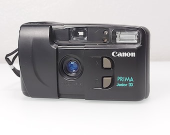 Cámara Canon Prima Junior DX Vintage de 35 mm – Compacta – Retro de los 90 – En funcionamiento