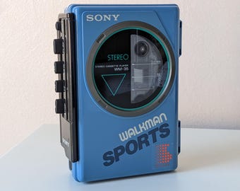 Sony Walkman Sports WM-F35 FM/AM Yellow – Vintage Cassette Player
