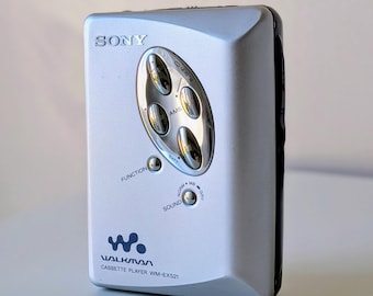 Reproductor de casetes Sony Walkman WM-EX521 | Totalmente revisado | Correa nueva instalada | Probado y funcionando | Reproductor de cintas portátil clásico