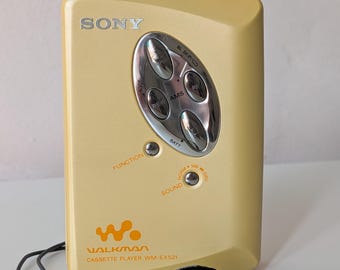 Sony Walkman WM-EX521 Yellow Vintage Cassette Player – Fully Working, Serviced, Boxed, Excellent Condition – 90s Retro Audio