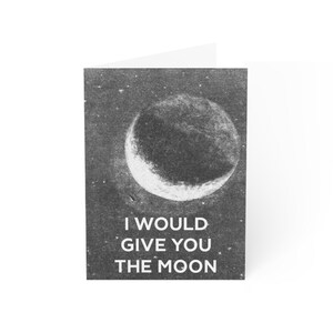 CHANSON DE LA LUNE Jeu de cartes de voeux Je te donnerais la lune (1, 10, 30, 50 pcs), notes manuscrites, appréciation des phases de la lune, cartes d'amour uniques