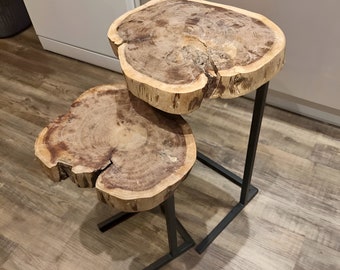 Two Wooden side top tables (x2), Handmade, good quality materials