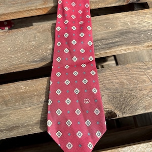 Vintage Gucci Tie 80s 90s 2000s collection retro fashion gucci geometric tie pattern luxury ties made in Italy
