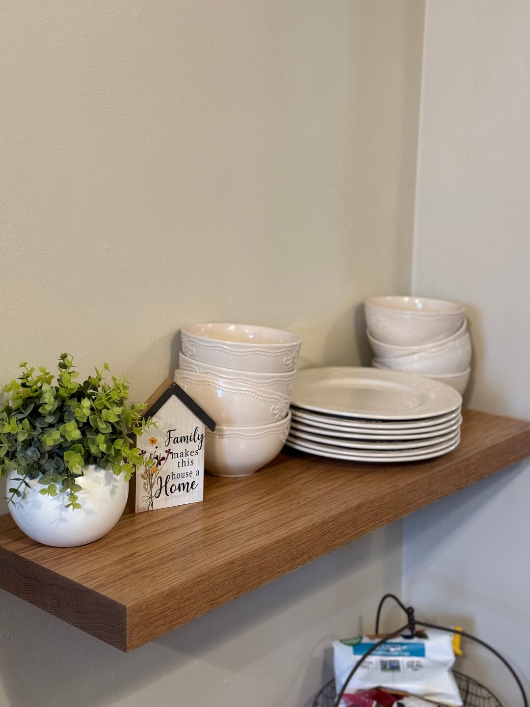 FLOATING SHELVES, Heavyduty, Modern / Farmhouse With Steel Floating Bracket,