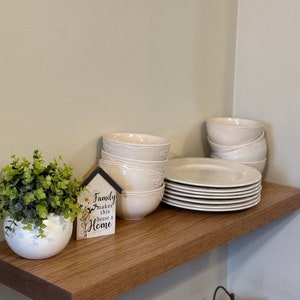 FLOATING SHELVES, Heavy-Duty, Modern / Farmhouse With Steel Floating Bracket, Shelves, oak floating shelf, stylish