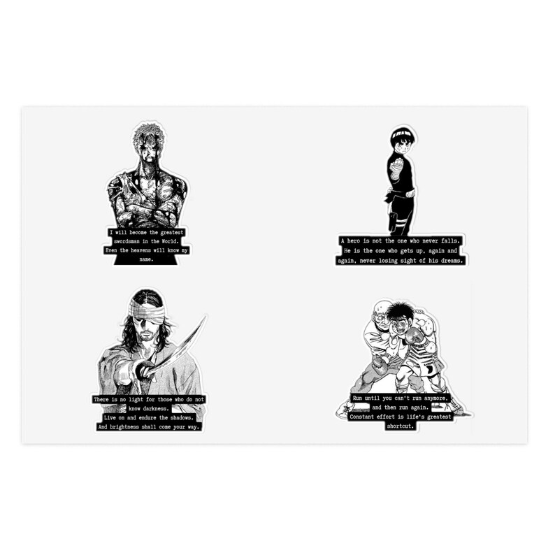 motivational-manga-art-sticker-pack-inspirational-black-white-quotes