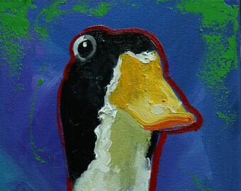 Goose 3  8x10 inch original oil painting by Roz