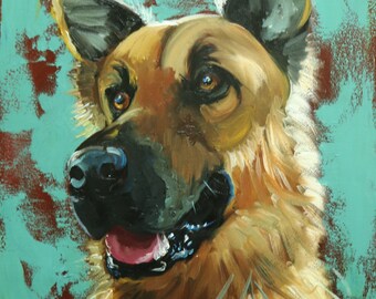 Commission a pet custom animal oil portrait by Roz