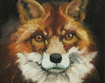 Fox 1 20x20 inch Print of oil painting by Roz