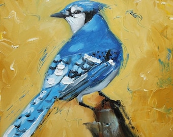 Bird 39 10x10 inch Print from oil painting by Roz