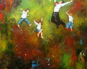 Print of leap56 from oil painting by Roz