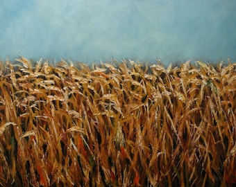 16x20 Print of oil painting Wheat by Roz