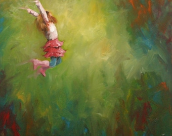 leap19 20x20inch Print of oil painting by Roz