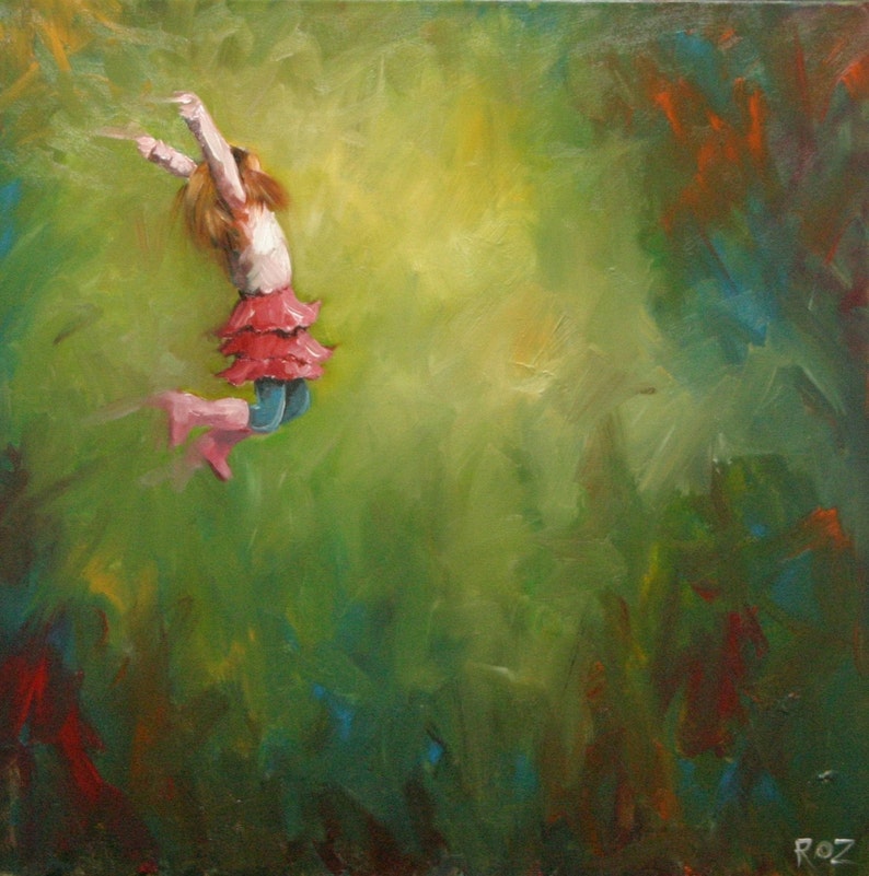 leap19 20x20inch Print of oil painting by Roz image 1