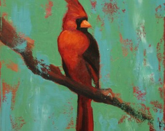 Bird 101 10x10 inch Print from oil painting by Roz