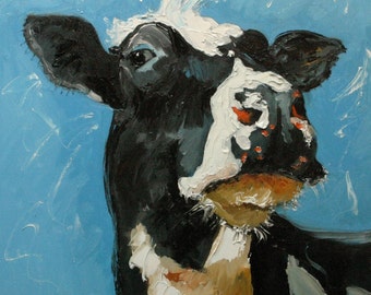 Print Cow191 10x10 inch Print from oil painting by Roz