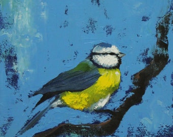 Bird 112 10x10 inch Print from oil painting by Roz