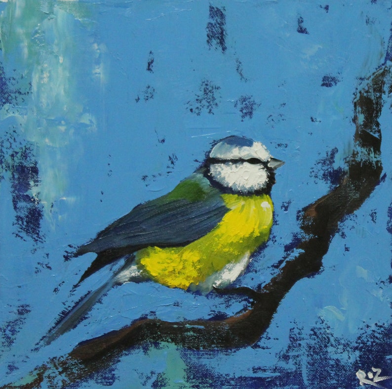 Bird 112 10x10 inch Print from oil painting by Roz image 1