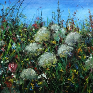 Floral painting 361 24x30 inch original still life oil painting by Roz
