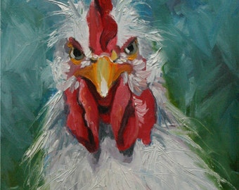 rooster98 12x16 inch Print of oil painting by Roz