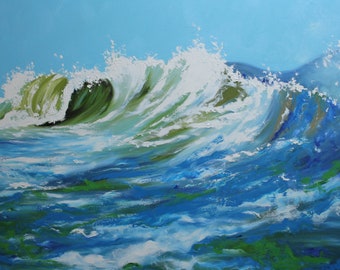 Print of  Wave 8 18x24 inch Roz painting