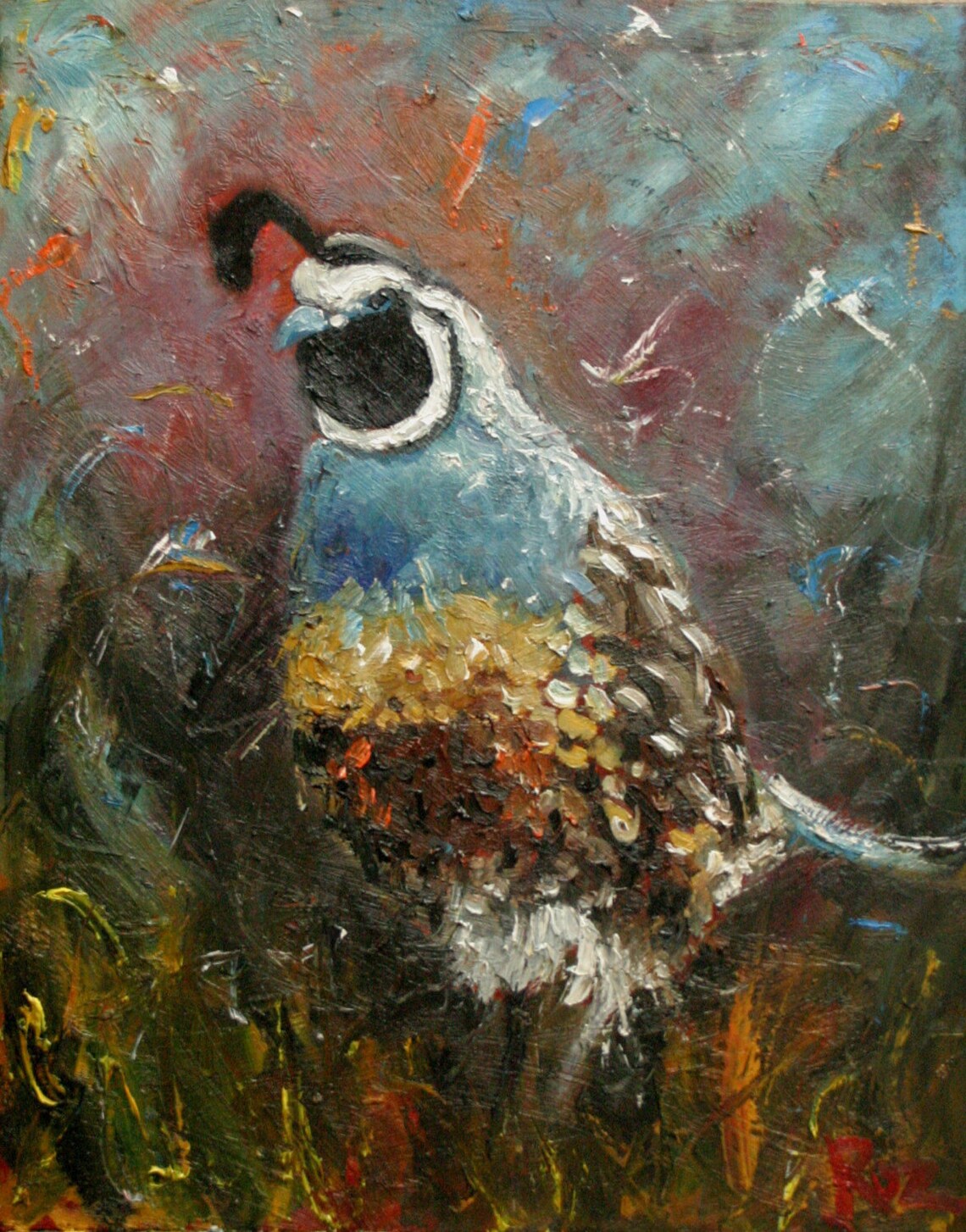 11x14 Print of Oil Painting Quail 11 by Roz - Etsy