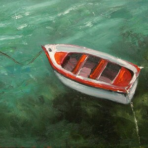 Print Boat 6 16x20inch print of oil painting by Roz