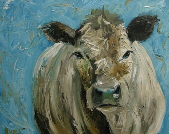 Cow36 16x20 Print of oil painting by Roz