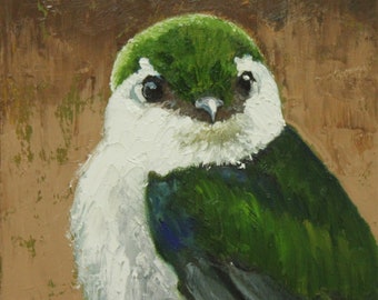 Bird 114 10x10 inch Print from oil painting by Roz
