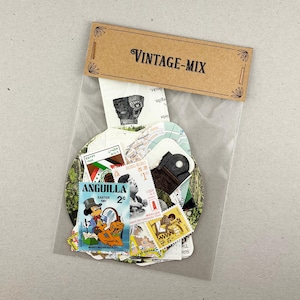 20x Vintage-Mix Stanzteile für ScrapBook, Basteln, Ephemera-Set aus alten Buchseiten von 1910-1970