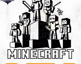 Video Game SVG. Game Characters Silhouette, Gamer Head Digital Download PNG, Cricut and Laser Cutting Files