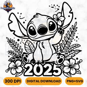 Dessin animé SVG 2025, Images Clipart, fichier PNG de conception numérique pour sublimation, haute résolution, téléchargement PNG numérique instantané