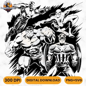 Superhero svg, Printable Vector Designs, svg Cut File for Cricut, Silhouette, vector art, Instant Digital Download