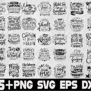 35+ Zabawny pakiet Svg, Sarkastyczny pakiet Svg, Sarkastyczne cytaty Svg, Sylwetka, Cricut, Zabawne cytaty Svg, Zabawny Svg, Zabawny Png, Zabawny projekt