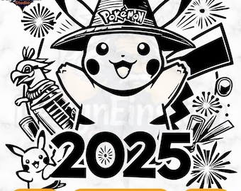 ピカチュウとカービィの水彩クリップアート、レインボースプラッシュ