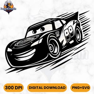 Car SVG, Car Movie, Layered Designs for Cricut, PNG Files, Car Clipart, Cars Stickers, Silhouette, Instant Download