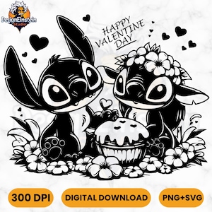 Cartone animato San Valentino SVG, coppia di San Valentino Png, personaggio dei cartoni animati di San Valentino Svg, design della maglietta di San Valentino, file di taglio svg, download digitale