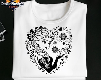 Princess Svg, Princess Outline Svg, Princess Clipart, Silhouette, svg Cut files for cricut, Instant Download