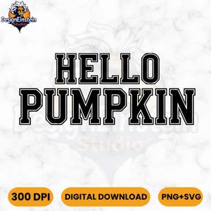 Diseño de camiseta de otoño (SVG) de Hello Pumpkin (descarga digital)