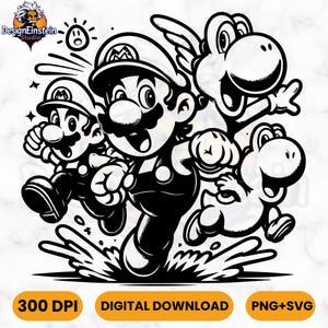 Gaming Charakter SVG, Cartoon Clipart, Laser geschnitten Datei, Silhouette, Cricut geschnitten Datei, digitaler Download Datei