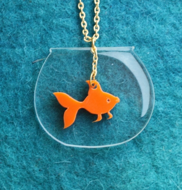 goldfish bowl necklace