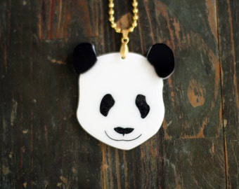 Laser Cut Acrylic Panda Necklace, Plexiglass Y2K Jewelry, Gifts Under 25