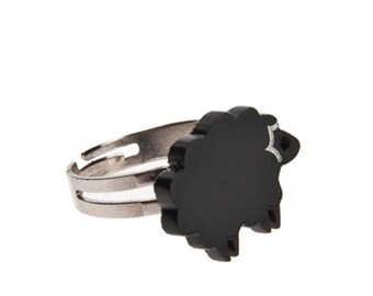 Mini Black Sheep Ring,Plexiglass Jewelry,Lasercut Acrylic,Gifts Under 25