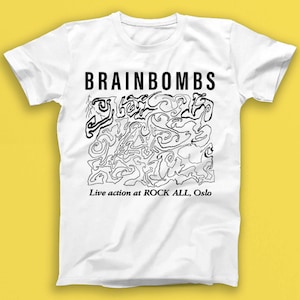 Brainbombs Live Action At Rock All Oslo Punk Rock Music Gift Tee T Shirt 2012
