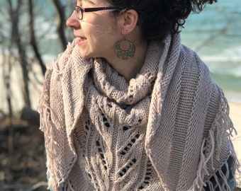 Oyster Bay Shawl Knitting Pattern PDF